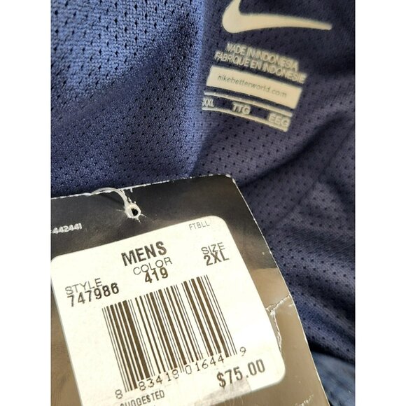 XXL Nike Men’s Sportswear Full Zip Activewear Sweatshirt Navy White 747986-419 - Picture 5 of 5